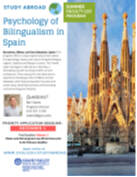 Spain Study Abroad Flyer which the full version can be viewed on the Study Abroad page that is linked